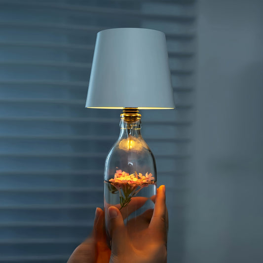 Wireless Bottle Lamp, 3 LED Color Stepless Dimming Wireless Wine Bottle Lamp